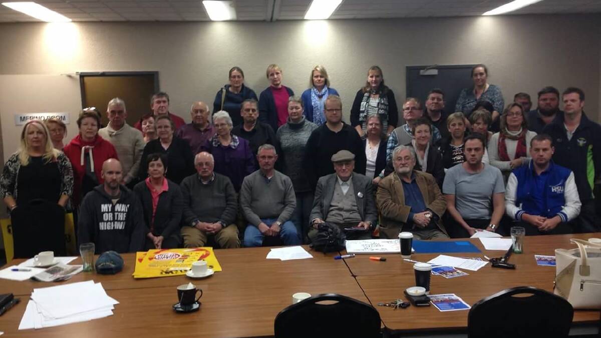 UNITED: Concerned citizens and union members met at the Goulburn Soldiers Club on Monday night in an emergency meeting to plan how to fight the State Government's proposals to privatise local hospitals.  