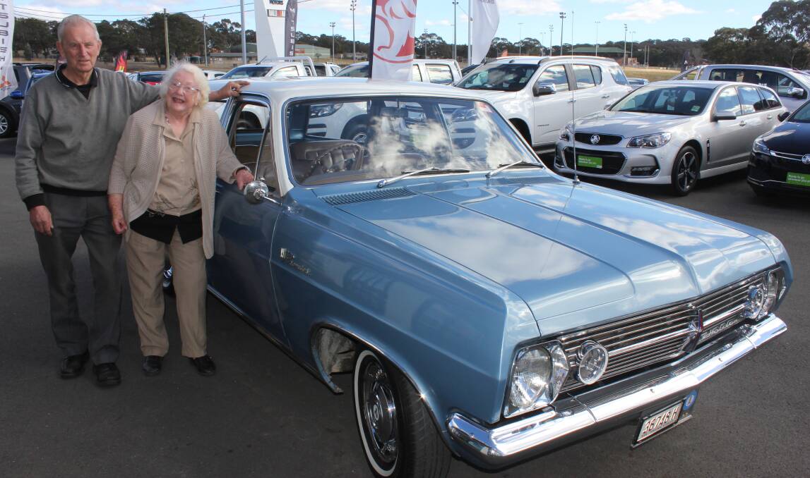 Barry and Joyce Bright with their Holden HR Premier station wagon, which they bought in 1967. The classic car is still going strong and is now being lovingly looked after by their son Paul. 