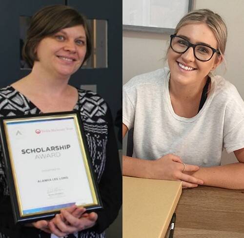 PREPARATION: Alanna Long and Kiara Davis vouch for TAFE's Two Tertiary Preparation Course.