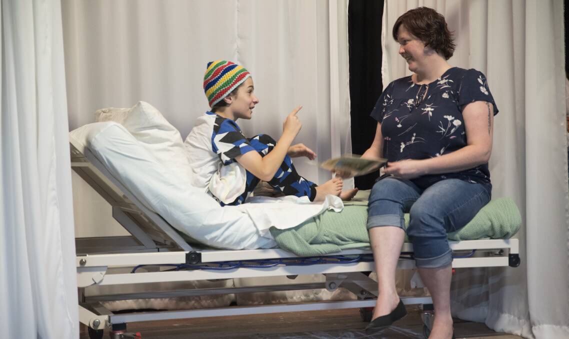 STORY TELLING: Wade Pik and Erin Williams play the young boy and his mum. Photos by Danny Scott. 