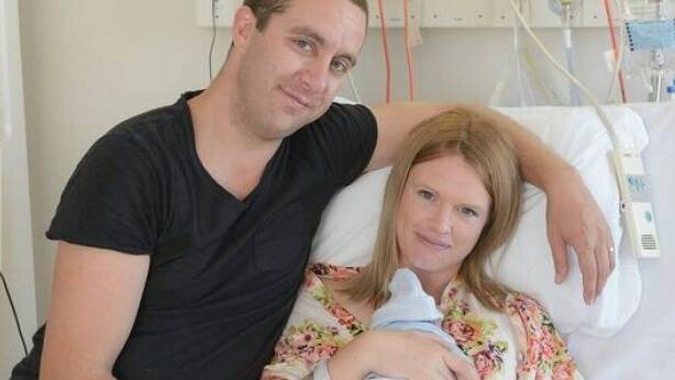 Miriam and her husband Rob with their baby Elijah. Photo: Supplied