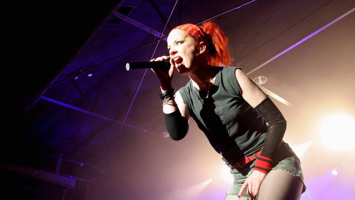 FLASHBACK: Shirley Manson from Garbage peforming at the Hordern Pavilion in Sydney, 2005. Picture: Domino Postiglione