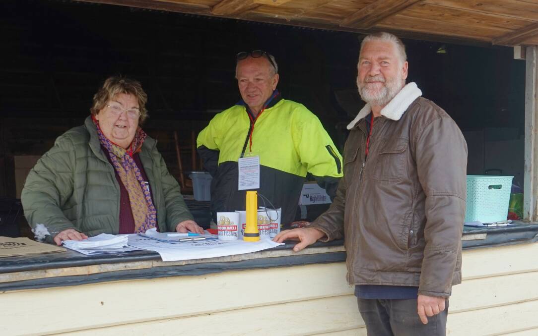 COMMUNITY: Joyce Edwards pictured with volunteers at the Potato Festival. Photo: Clare McCabe