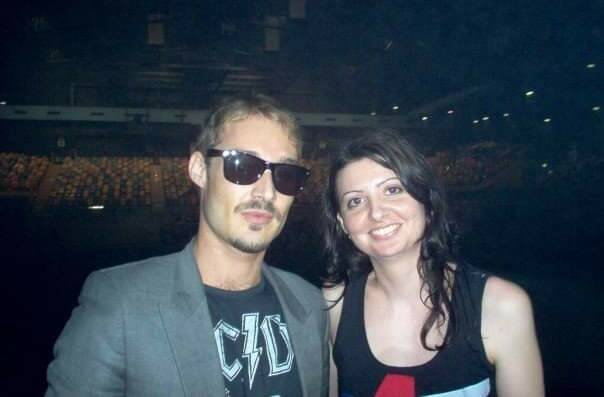 Amanda Oddy, pictured with Daniel Johns, says she's been a fan of hte band since 1994. Picture: supplied 