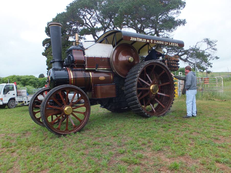 OLD STYLE: A B7 Fowler Road Locomotive drew interested vintage machine enthusiasts at the Southern Tablelands Vintage Machinery Club rally.