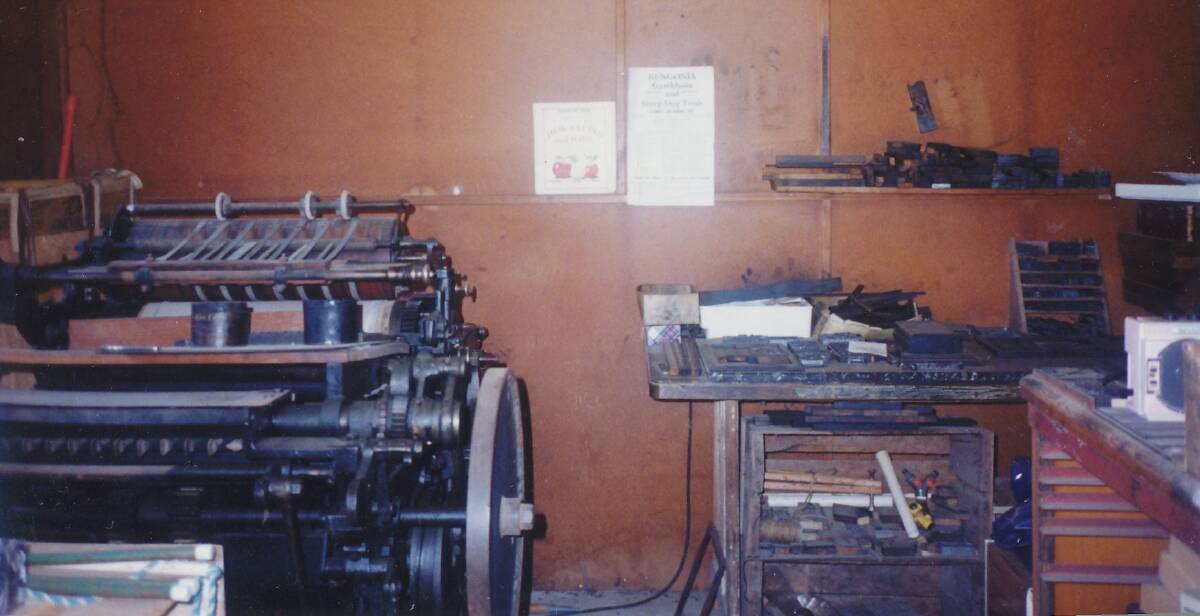 IN THE NEWS: This is the original Marulan Times printing press, which was purchased by Jack Rippon in October, 1953.