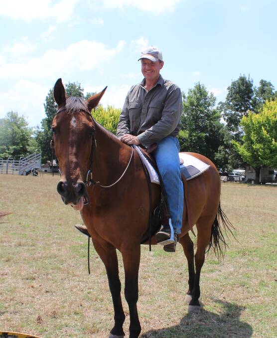 HORSING AROUND: Matt McNaughton, from Marulan, and his horse participated in the campdraft clinic run on Sunday by the Pony Club.