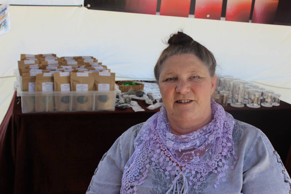 SWEET SCENT: Mariane brought her Every Day Essentials, creams and candles and set up her tent in Orchard Street with the Lions Club Markets on Sunday.