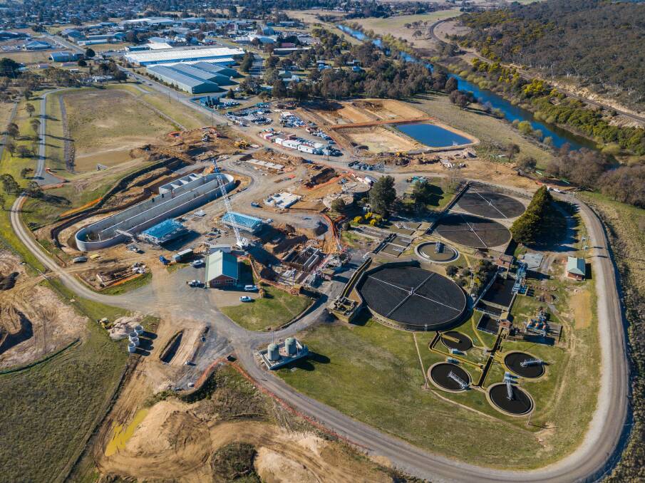 FLOWING ALONG: Goulburn Wastewater Treatment Plant is being upgraded as part of a $30 million project, one of Goulburn’s largest ever infrastructure projects. Photo: supplied.