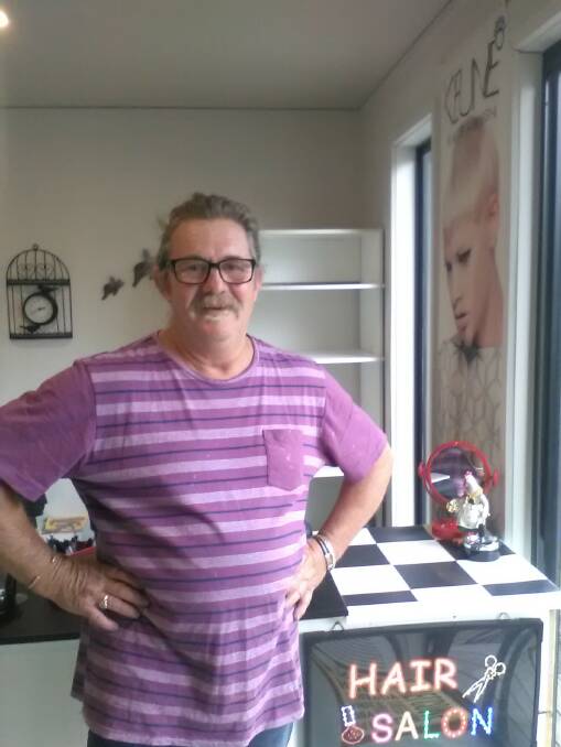 LOCAL CUTS: Allan Southwell in his Gunning Hairdressing Salon, now open on Saturdays.