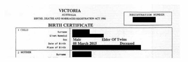 The original birth certificate. 