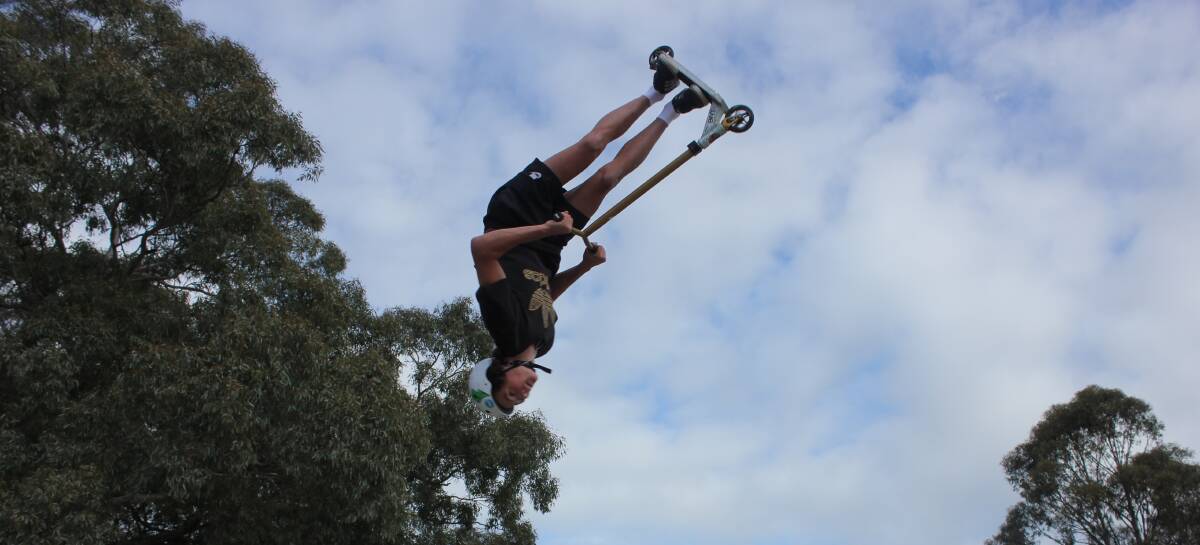 Flip it: This weekend's competition will feature skateboarding, scootering, and BMX on Saturday, with the skateboarding finals taking place on Sunday. Photo: Goulburn Post. 
