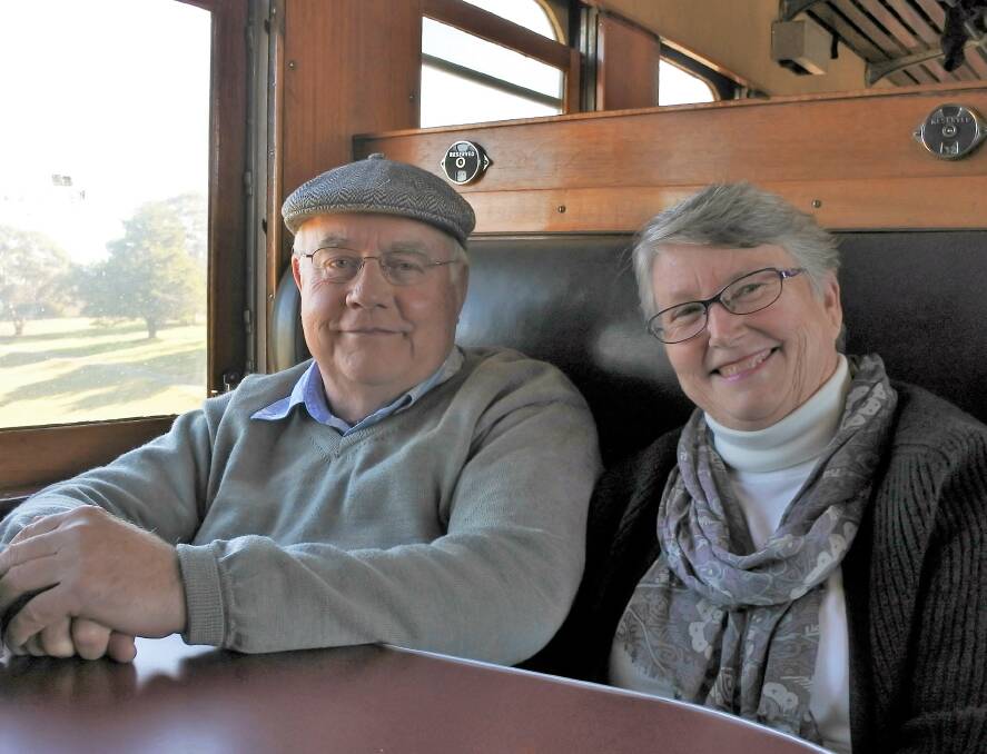 Peter and Heather Nightingale of Goulburn enjoyed the company of each other as well as strangers in the open-plan saloon cabin.