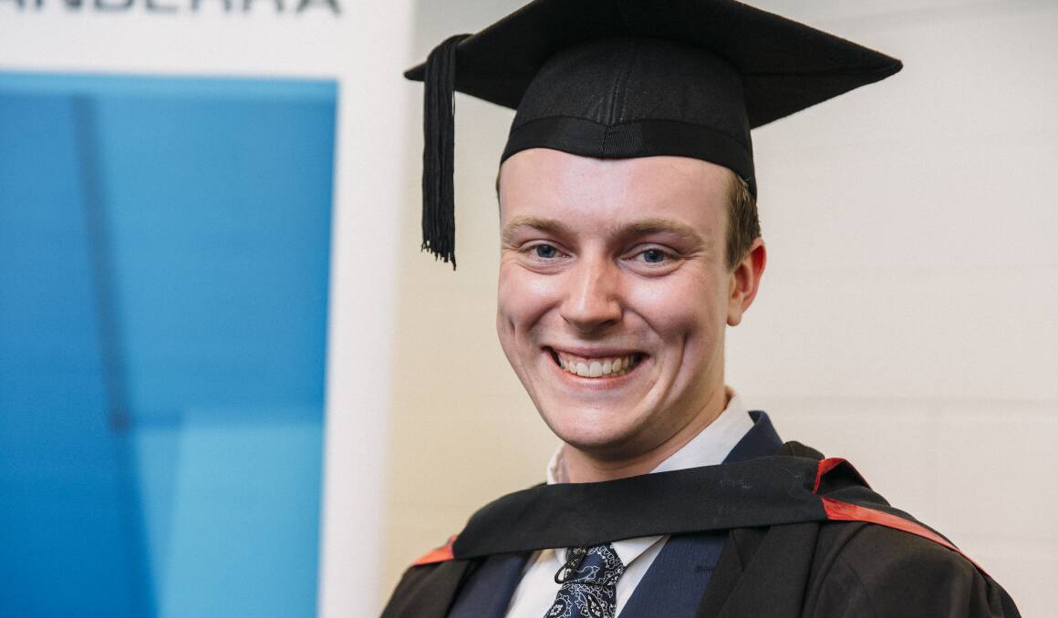 Christopher Norris, double degree in design and landscape architecture: “It’s a great way to celebrate the hard work and dedication I’ve put in the last four years. My degrees provided me with a thorough skill set moving forward." (ex Trinity Catholic College)