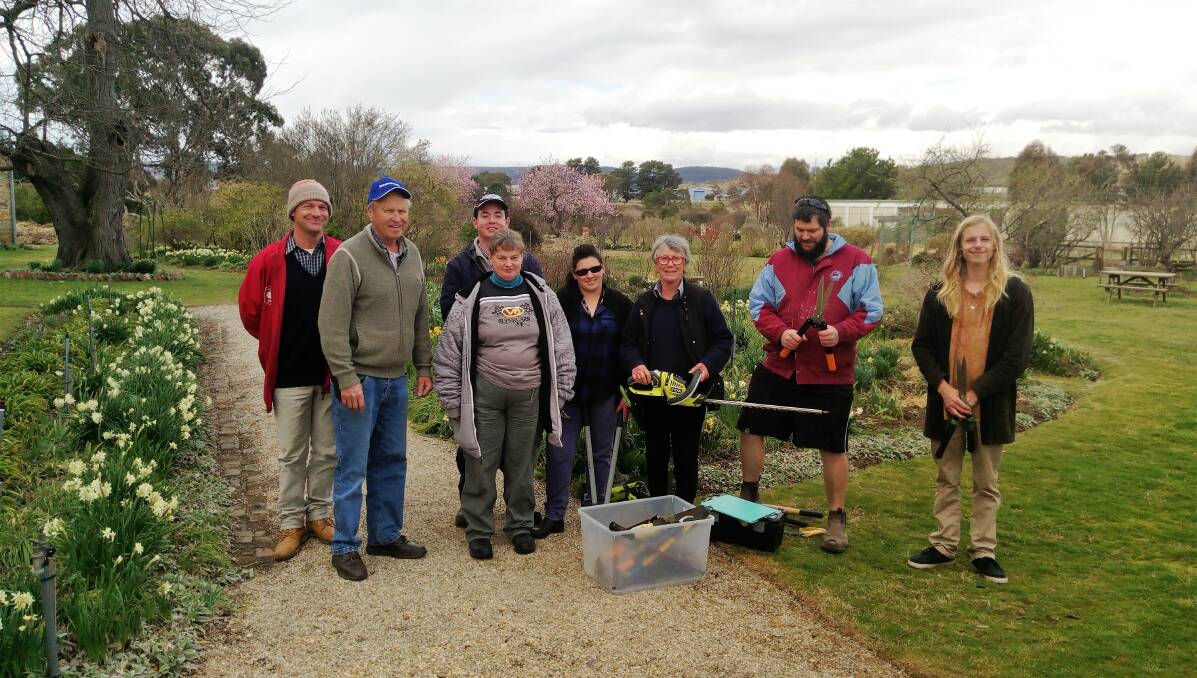 The horticulture team from Illawarra Institute of TAFE's Goulburn campus has joined in the garden effort at historic Riversdale. Photo supplied
