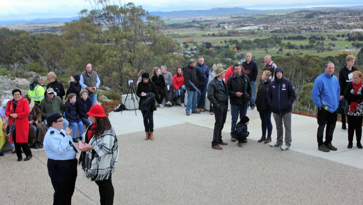 Sunset ceremony at Rocky Hill War Memorial on Anzac Day 2017