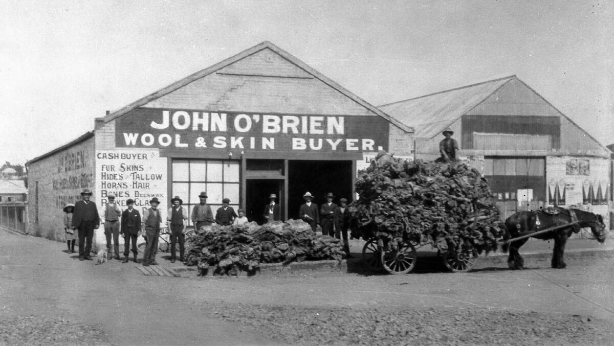 SKINS: John O’Brien was a skin and wool merchant who traded in the early decades of last century on the corner of Clinton and Auburn streets. Photo: supplied