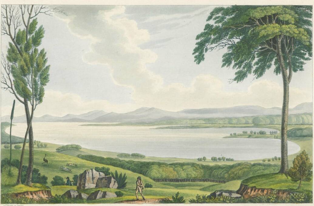 Joseph Lycett's painting of Lake George in 1821.