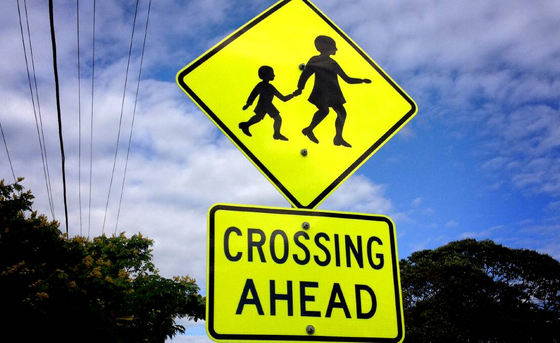 DESIGNATED: The crossing at Goulburn Public School is a children’s crossing and operates only when flags are displayed, generally before and after school. File photo