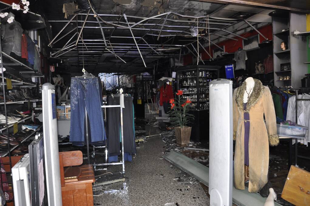 APPEAL: Many winter goods were lost in Monday night's fire at St Vincent de Paul's op shop.  
Photo: Louise Thrower