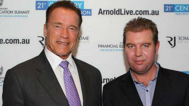 Mr Borsje with Arnold Schwarzenegger Photo: Supplied: Facebook