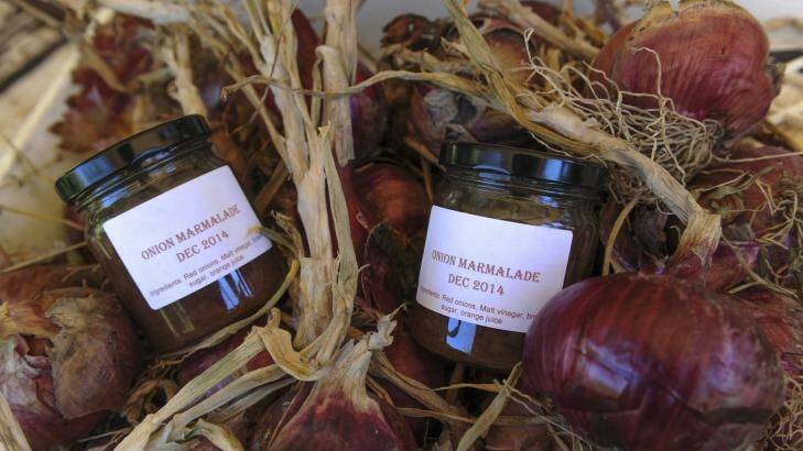Greg Blood's homemade onion marmalade. Photo: Graham Tidy