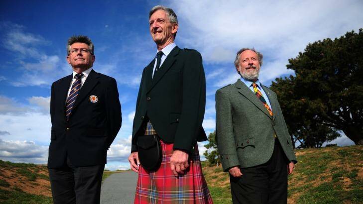 From left, Athol Chalmers of Fadden, Jack Arthur of Holt and Malcolm Buchanan of McKellar  