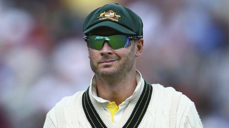 Tough times: Michael Clarke grimaces during the final day of the third Ashes Test at Edgbaston. Photo: Ryan Pierse