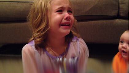 Sadie crying on YouTube