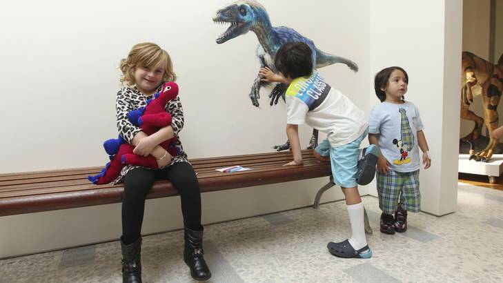 Kaja Rajic, five, at the Australian Museum. Photo: Britta Campion