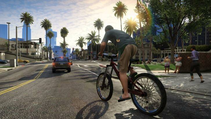Arguments you don't often hear: "GTA encourages players to get outside and ride a bike".