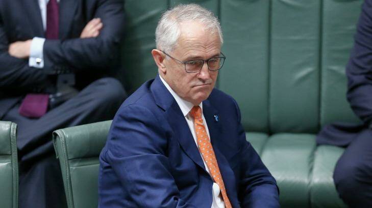 Prime Minister Malcolm Turnbull during question time earlier this month. Photo: Alex Ellinghausen