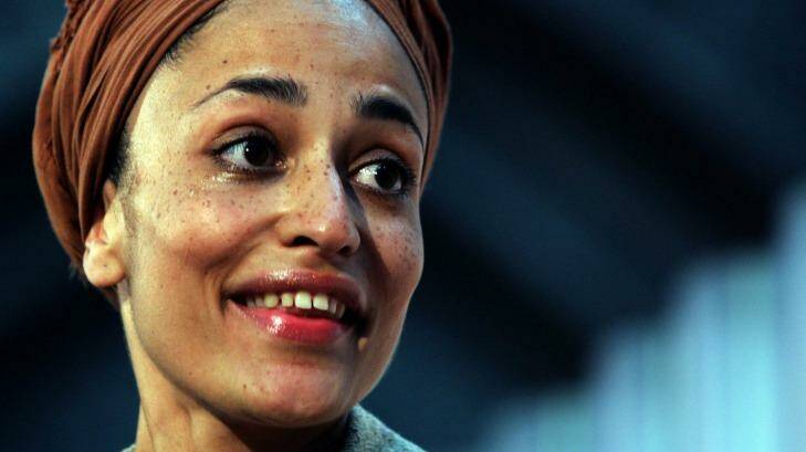 British author Zadie Smith smiles after winning the h Orange Prize for Fiction. Photo: Luke Macgregor