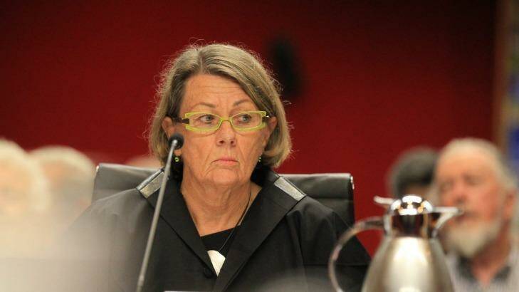 ICAC Commissioner Megan Latham before the ICAC committee.  Photo: Peter Rae