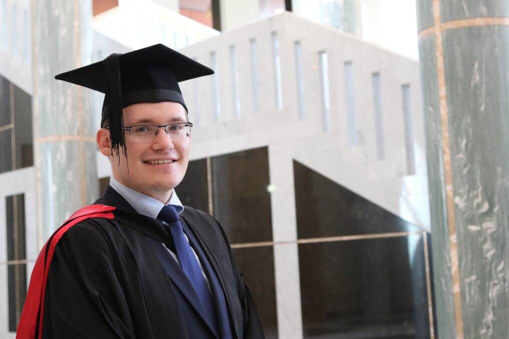 GRADUATE: Nicholas Calleja, 24, has newly acquired a bachelor degree in commerce from the University of Canberra. Photo supplied