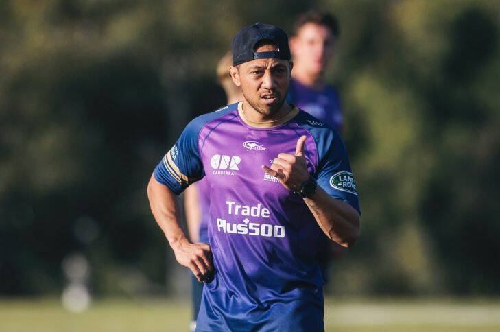 Brumbies training on Monday afternoon.
Christian Lealiifano
