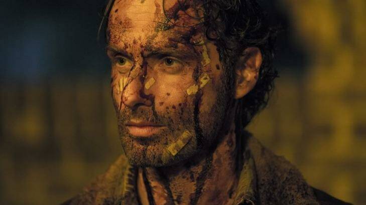 Bloody Rick: He didn't let the walkers in to Alexandria but Rick (Andrew Lincoln) sure knew what to do once they arrived. Photo: AMC