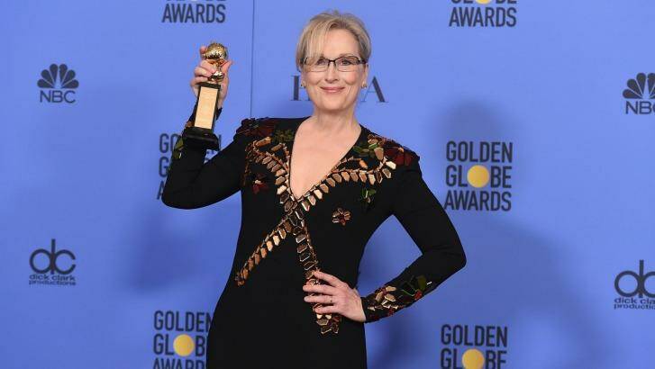 Meryl Streep, posing with the Cecil B. DeMille award at the Golden Globes. is among the stars who've called on greater gender diversity in Hollywood. Photo: Jordan Strauss