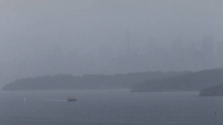 Many shades of grey cloak Sydney. Photo: Peter Rae