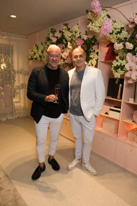 Social Seen: David Novak-Piper and The Block judge Neale Whitaker at the opening of of The Daily Edited (TDE.) Apartment in Westfield Sydney on Wednesday, November 22, 2017.