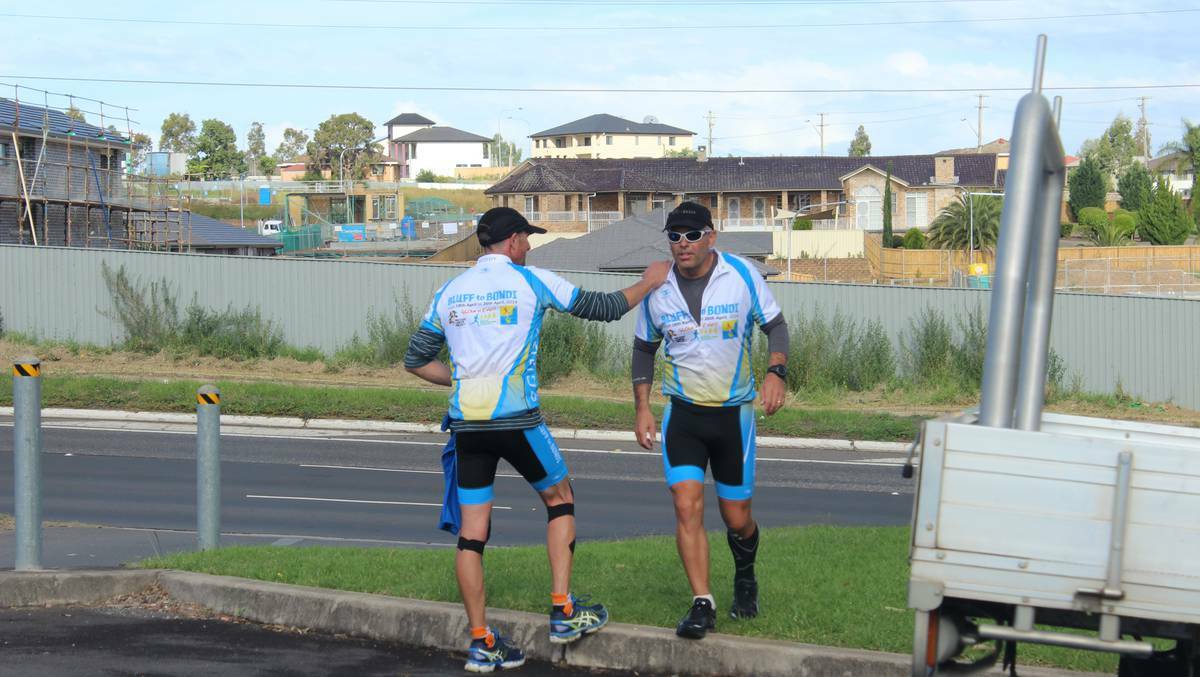Shane Taylor and Tim Blair reach Sydney. Picture: Jonathan Mallinson. 