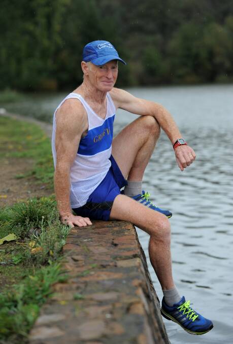 QUEANBEYAN: Queanbeyan's Bernie Millet, 72-years-old, will attempt to finish his 30th Canberra Marathon this Sunday. Photo: Graham Tidy.