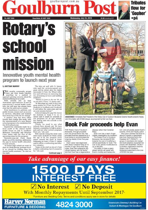 Goulburn Post - Front pages 2013