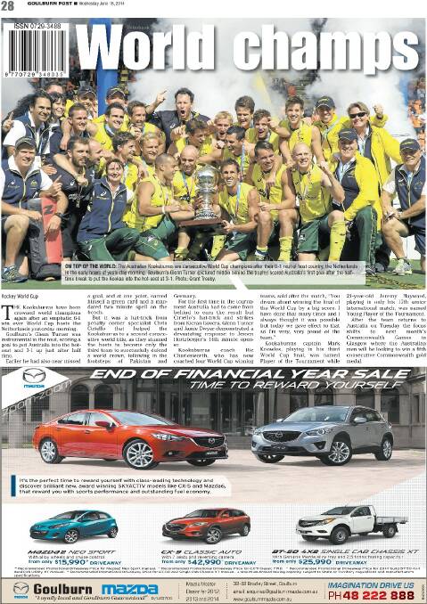 Goulburn Post front and back pages 2014 | April - June