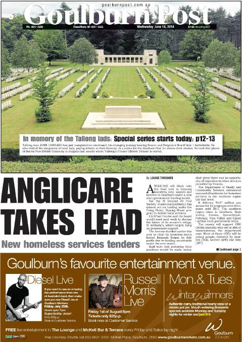 Goulburn Post front and back pages 2014 | April - June