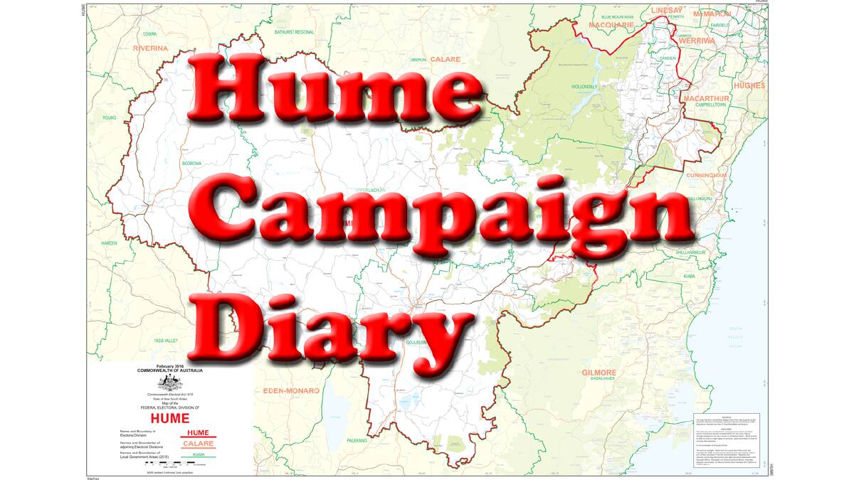 Hume Campaign Diary - May 8, 2016