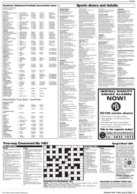 FLASHBACK EDITION: Goulburn Post, Friday June 24, 2005