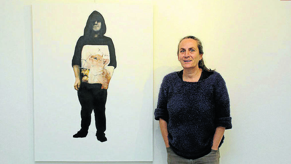 COOMA: Gillian Jenkins with her artwork 'Mother'. Photo: Tina Zunic