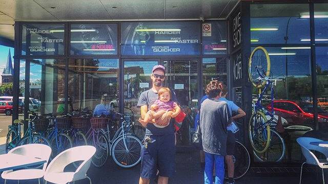 Posted on Instagram by @mysoulisabicycle on Saturday January 9: "Traditional first stop on any trip down to Bright is a stop at Goulburn's Green Grocer cafe/bike shop #brightorbust #adventuresofgoobz #mysoulisabicycle #heregoes #familytrip #familytimes #holidayfun #holidayfun #familyholiday #greengrocercafeandcyclery"