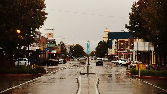 Posted on Instagram by jillianmayjones: Wet afternoon in #downtown #Goulburn